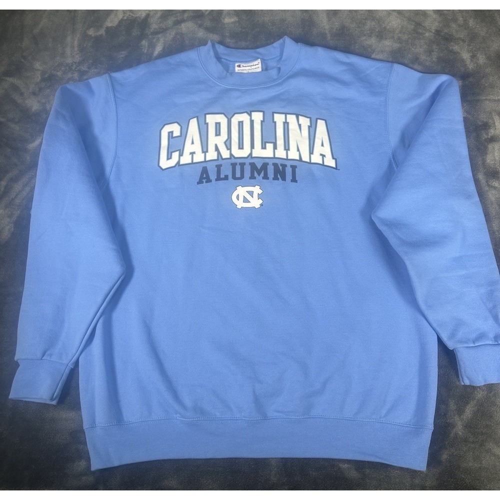 Champion North Carolina Tar Heels Crewneck Sweatshirt Baby Blue, Size L